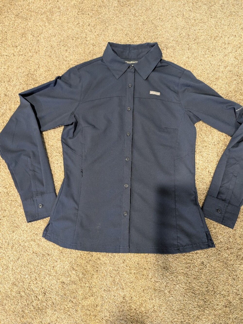 Columbia Dark Navy Lightweight Button-Up Jacket XS